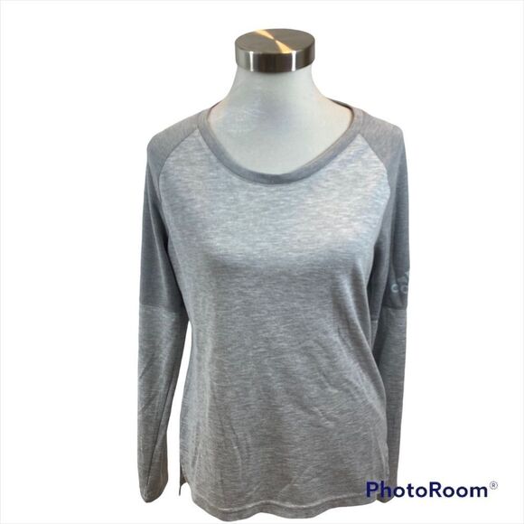 Ladies adidas Climalite Long‎ Sleeved Two Tone Grey Sweatshirt Size Medium - Picture 2 of 11